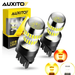 AUXITO 2Pcs 3157 3156 P27W Car LED DRL Bulbs