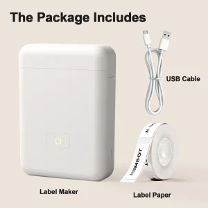 Label Maker Machine with Tape Portable Printer Mini Thermal Printers Self-adhesive Sticker for School Home Office Organization
