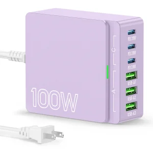 100W 6-Port Quick Charge Hub - PD 3.0 Type C and USB A