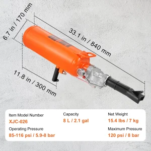 SucceBuy Tire Bead Seater 8L Air Tire Bead Blaster 120 PSI